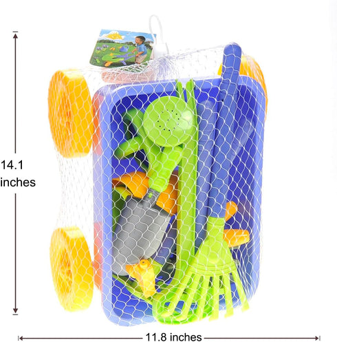 Set 15 Set Set PowerTRC Garden Wagon & Tools Toy Pcs Kids Gardening Tools & Wagon Toy Outdoor Toddler Toys Kids