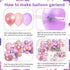 151PCS Pink Balloon Garland Arch Kit, Rose Gold White Pink and Purple Balloons for Birthday Party Decorations