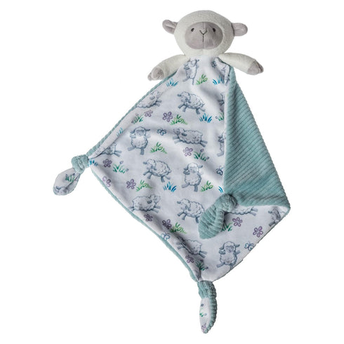Mary Meyer Little Knottie Lovey Security Blanket, 10 x 10-Inches, Lamb (43204)