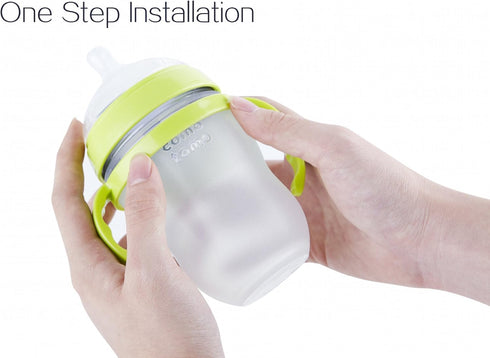 Compatible Baby Bottle Handle for Comotomo Bottles, 8 oz & 5 oz, 3 Count, Green