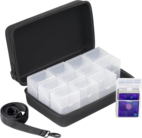 Trading Card Case Kit with 12 Deck Boxes for 2200+ Cards, Card Game Organizer Compatible with TCG, Sports Cards,