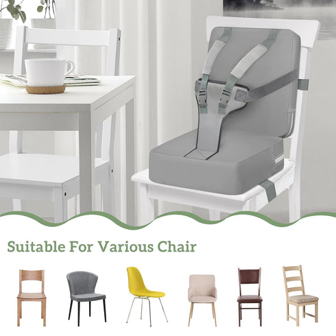 Booster Seat for Kitchen Chair, Toddler Harness Booster Seat Dining Table, Anti-Scratch Toddler Booster Seats for Table