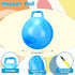 2 Pcs 18 Inch Hopper Ball Jumping Balls with Air Pump, Bouncy Balls for Kids Exercise, Marbled Red & Blue
