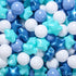 STARBOLO Ball Pit Balls - 200 Bulk Mixed Blue Stars, Crush Proof Plastic Children's Toy Balls for Birthday Party