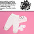 HJZHII 100Pcs 2.2 Inch Diaper Pins Safety Plastic Head Cloth Diaper Nappy Pins with Locking Closures Black Stainless