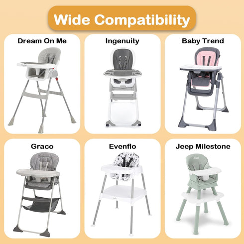 UWSTE High Chair Straps Replacement Compatible with Abiie Beyond Junior High Chair, Adjustable Replacement High Chair