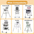 UWSTE High Chair Straps Replacement Compatible with Abiie Beyond Junior High Chair, Adjustable Replacement High Chair
