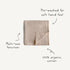 mushie Muslin Baby Swaddle Blanket, 100% Organic Cotton (Rose Vanilla)