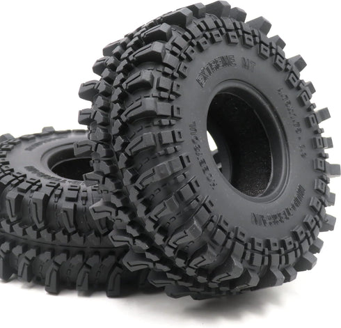 2pcs RC 1.9 Mud-Terrain Tires, Height 121mm/4.75inch for 1/10 Redcat Gen8 / Traxxas TRX-4 / Axial SCX10