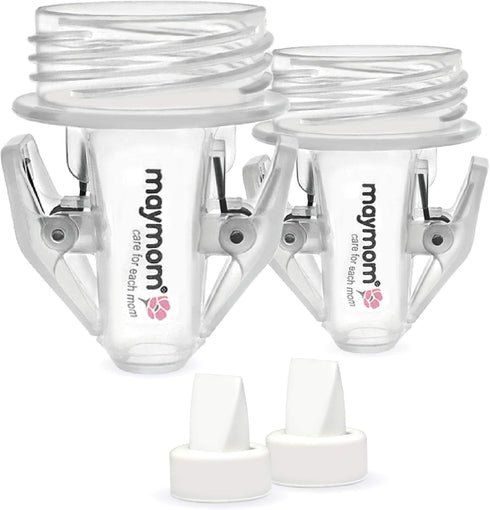 Maymom Breastmilk Storage Bag Adapters, Compatible with Spectra S1, S2 Pumps, Clear BPA Free Material