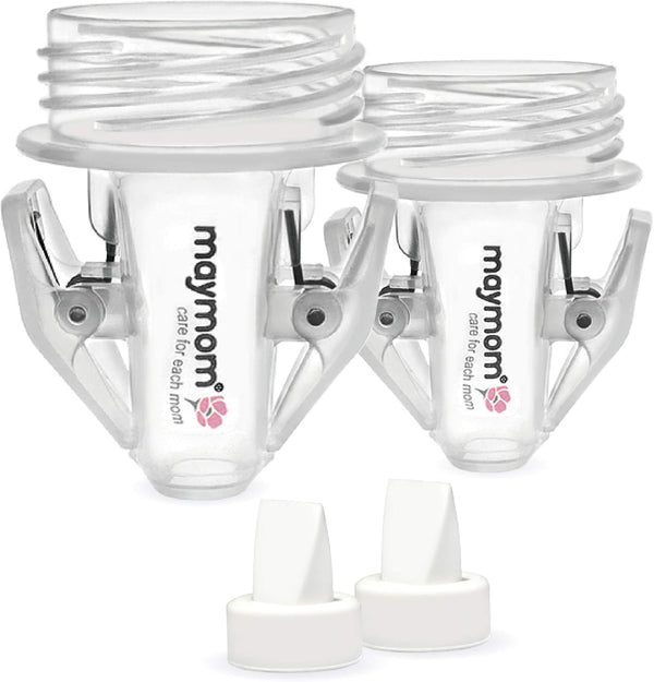 Maymom Breastmilk Storage Bag Adapters, Compatible with Spectra S1, S2 Pumps, Clear BPA Free Material