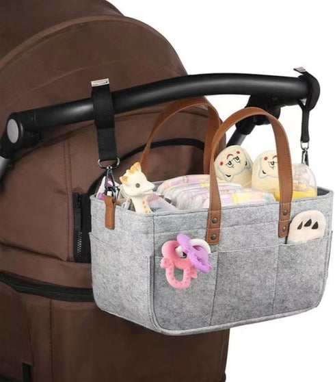 EXIEJAWEN Baby and baby supplies storage bag, foldable outdoor handbag, felt diaper bag