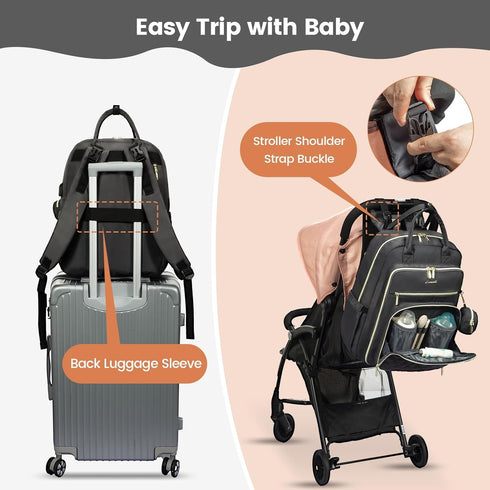 Backpack 15.6 inch LOVEVOOK Baby Diaper Bag,Waterproof Diaper with USB Charging Port for Bab, Large Capacity Fit