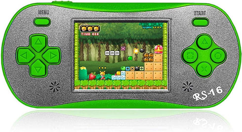 Handheld Game Player for Kids Adults - FAMILY POCKET RS16 Portable Classic Game Controller, 260 Built-in Games (Green)