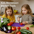 Set 4-10, Set Montessori Kids Knife for Real Cooking Safe Kitchen Tools, Toddler Cooking Toys for Ages Birthday Gift