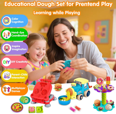 Sets 4-8 4 5 6 7 8 9 10 EagleGrove Dough for Kids Ages Arts and Crafts for Kids Year Old Toddlers, Dough Kitchen