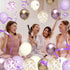 Purple & Gold Balloons - 60pcs 12inch Metallic Lavender & Champagne Balloons with Confetti for Celebrations