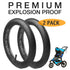 Premium 12.5'' x 1.75/2.25 Explosion Proof Front Inner Tire Tube for BOB Revolution Strollers, 2 Pack, Steerling Tire