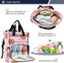 YANENDIE Backpack, Backpack Backpack Cute Pink Strawberry Diaper Bag Unisex Travel Baby Diaper Bags with Stroller