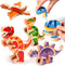 INIFEIDALA Magnetic Wooden Dinosaur Building Blocks, Take Apart STEM Montessori Educational Toy,