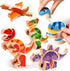 INIFEIDALA Magnetic Wooden Dinosaur Building Blocks, Take Apart STEM Montessori Educational Toy,
