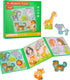 Animal Activities Toy Wooden Jigsaw Puzzles Book for Boys & Girls 2-4, Magnetic Puzzles for Toddlers 1-3, Travel