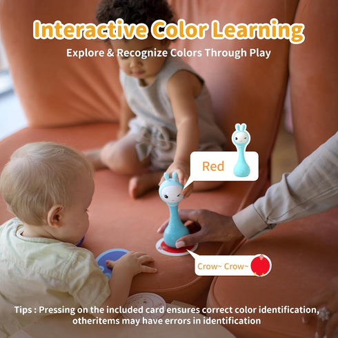 alilo 0-3-6-12-18-24 Months,1 4 9 Smarty Bunny Baby Rattle Musical Light Up Toys, Infants Newborns Baby Toys Year Old