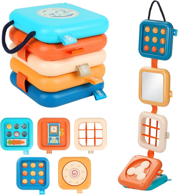 Toddler Travel Toys for Flights Busy Cube, Montessori Quiet Cube for Toddler