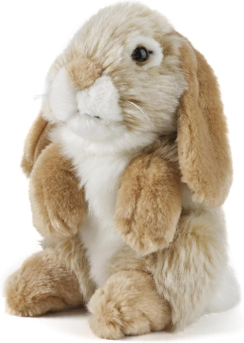 Living Nature Brown Sitting Lop Eared Rabbit Stuffed Animal | Fluffy Rabbit