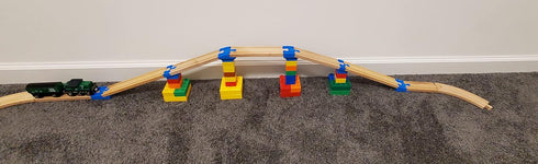 SpeedFreakCNC 6pc Duplo to Brio Compatible Bridges & Hills Adapter Set (Blue)