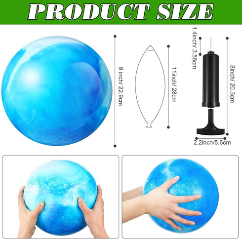 24 Pieces 9 Inch Bouncing Balls - Marbleized Bouncy Balls for Kids, Fun Indoor Outdoor Playballs for All Ages