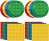 80PCS Building Blocks Themed Birthday Party Decorations, Building Bricks Tableware, Party Paper Plates Napkins,