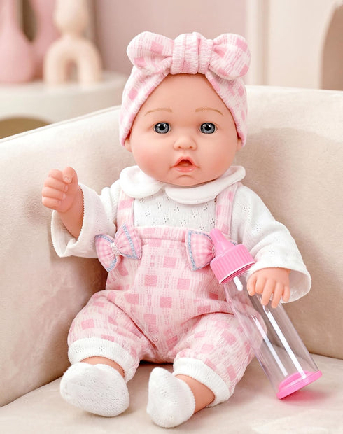 12" Playset Girls,12 Inch Set 3+ Girl Baby Doll With Accessories And Clothes In Gift Box For Little Small Realistic