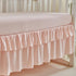 Set 3 Lace Ruffle Crib Bedding Pieces Baby Boho Lace Quilted Comforter with Fitted Sheet and Bed Skirt - Cute Ruffled