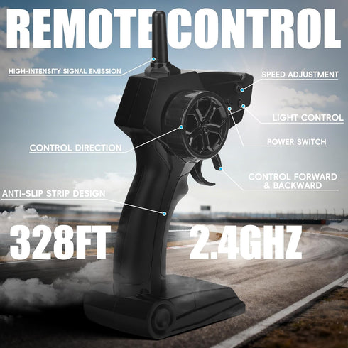 IOMDRWU 1:24 2.4GHz 4WD 30km/h RC Drift Car, Scale Remote Control Drift Cars, Drifting Cars, High-Speed RC Race Car