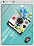 Sacblirr Ice Blue Film Cute Flower Camera Series Mini Building Toy Bricks Micro Blocks Kit Miniature Toys Ideal
