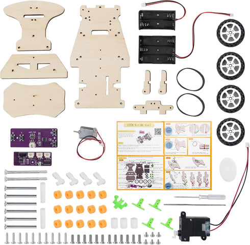 LEPANDA 8-10, 8-12, 9 10 11 12 13 14 Wooden Racing Car, STEM Kits for Kids Age STEM Toys for Boys Remote Control Model