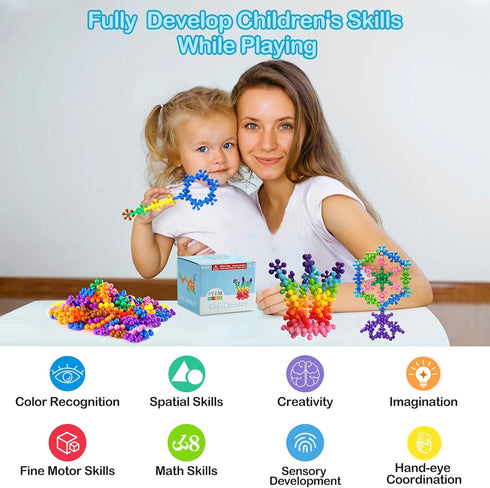Clip Connect 120 Piece Building Blocks, STEM Building Toys Set for Kindergarten Math Manipulatives for Kids Boys Girls