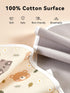6 Pack, 100% TILLYOU Waterproof Changing Pad Liners Cotton Reusable Cloth Diaper Liners, Pet