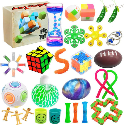 Set, 35 Scientoy Fidget Toy Pcs Sensory Toy for ADD, OCD, Autistic Children, Adults, Anxiety Autism to Stress Relief