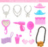BARWA 43 PCS Doll Accessories Travel Toiletries Clip Bag, Crown, Necklace, Comb for 11.5 inch Doll Xmas Gift