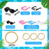 Sratte 140 Pcs Rubber Mini Duck Bulk, Halloween Rubber Ducks for Car Decor, Bath Toy, Little Duck, Sunglasses,