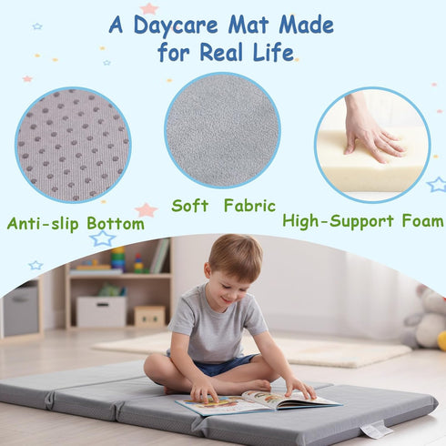 Tiita Kids Nap Mat, Foldable Play Mat, Sleeping Pad