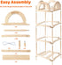 JOLLITO Stuffed Animal Storage Organizers,Large Capacity Wooden Cute Plushies Toy Zoo Holder and Storage for Toddler
