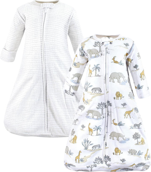 Hudson Baby Unisex Baby Cotton Long-Sleeve Wearable Sleeping Bag, Sack, Blanket