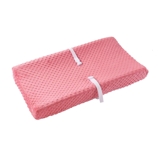 Baby Changing Pad Cover, Super Soft Plush Dot Diaper Covers for Baby Girls and Boys, Fit 32"/34'' x 16" Pad (Strawberry