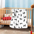 KICPOAY Medium Poodle Black Baby Swaddle Blanket for Boys and Girls, Muslin Baby Receiving Swaddle Blanket, Soft Cotton