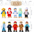 10 Pcs Wooden Dollhouse Family Set of Mini People Figures Dollhouse Dolls Wooden Doll Family Pretend Play Figures Accessories for Pretend Dollhouse Toy(Fresh Style)