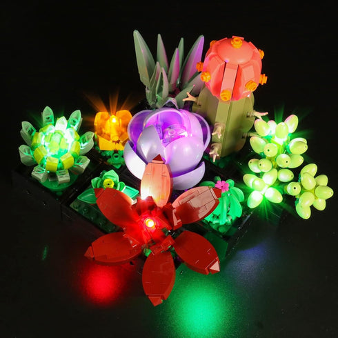 Set VONADO Light for Lego Succulents & Botanical Plants, Adults & Kids Compatible, No Lego Models