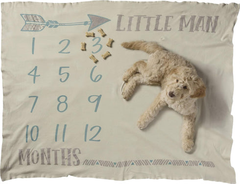 Primitives by Kathy Baby Milestone Blanket, 42" x 36", Little Man